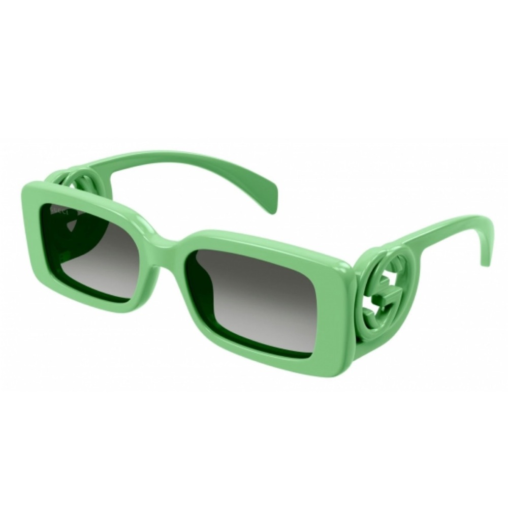 NEW GG1325S Gucci Green Rectangular Sunglasses w Gucci hard/soft case/lens wipe